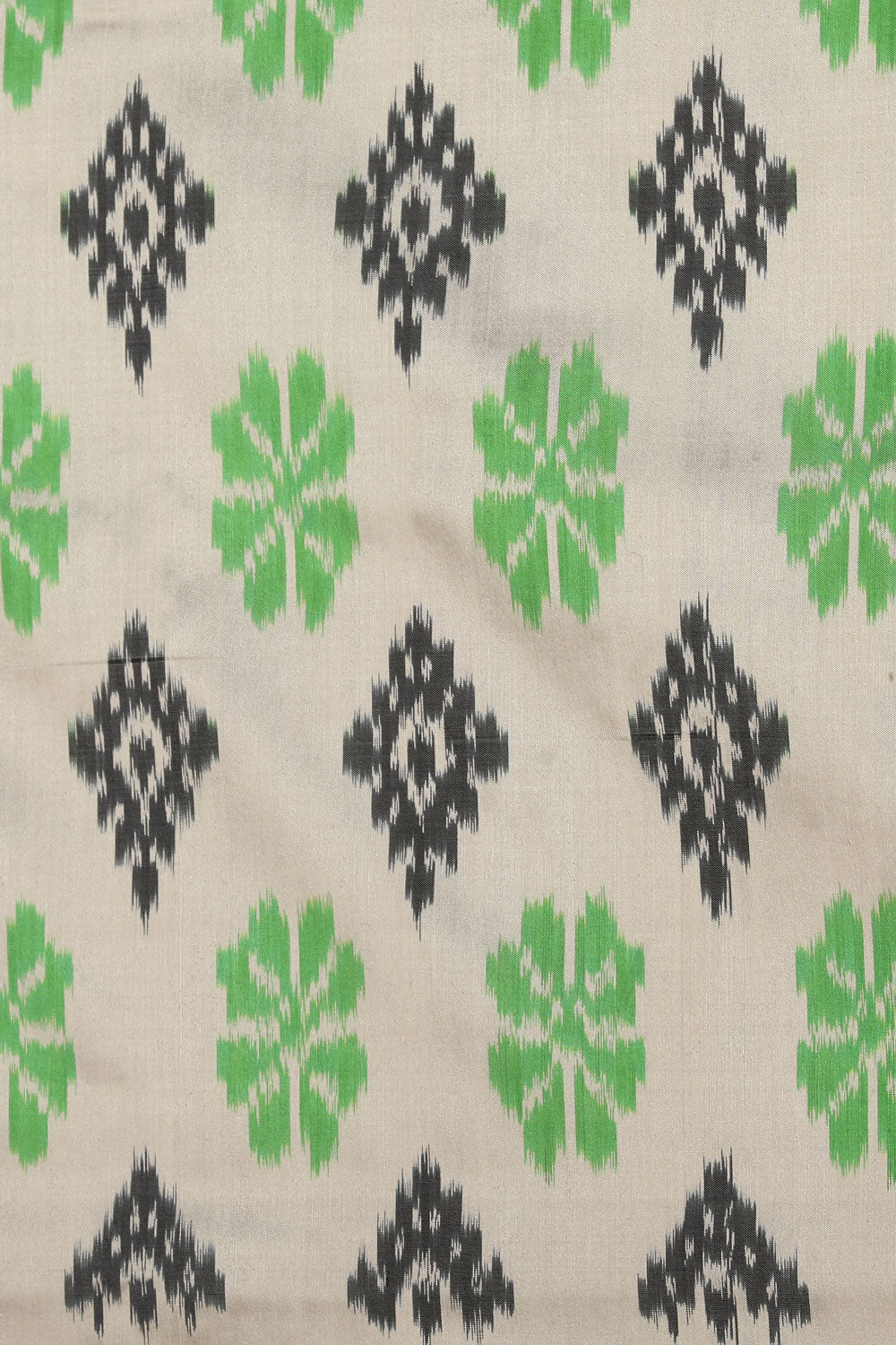 Image of Pochampally Ikat Silk Cream Saree