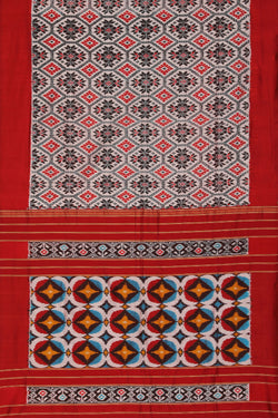 Collection of Pochampally Ikat Twill Silk Saree in a gallery layout