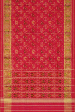 Collection of Rajkot Patola Silk Pink Saree in a gallery layout