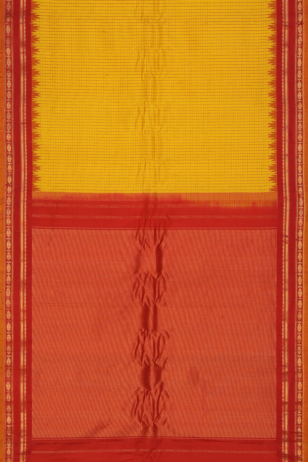 Gadwal Silk Yellow Saree