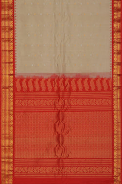 Image of Gadwal Silk Beige Saree