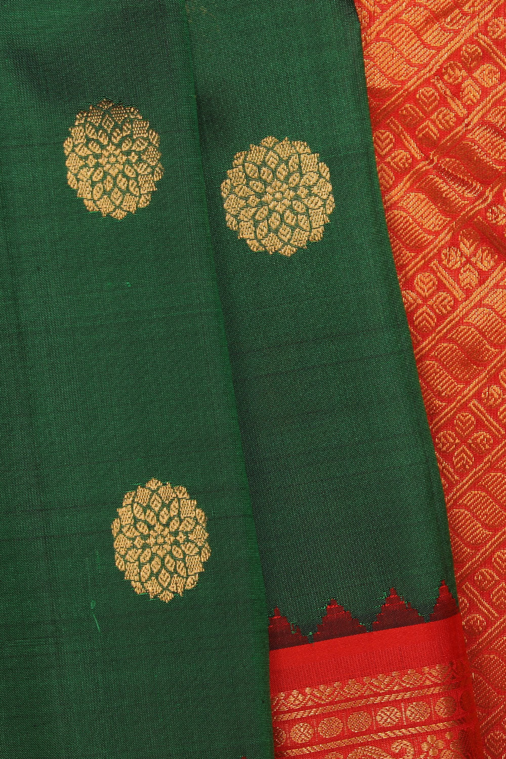 Gadwal Silk Green Saree