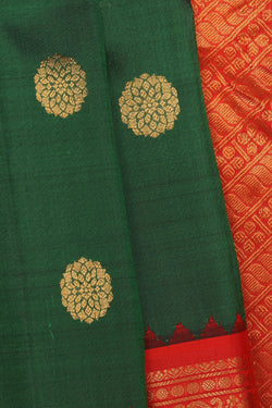 Image of Gadwal Silk Green Saree