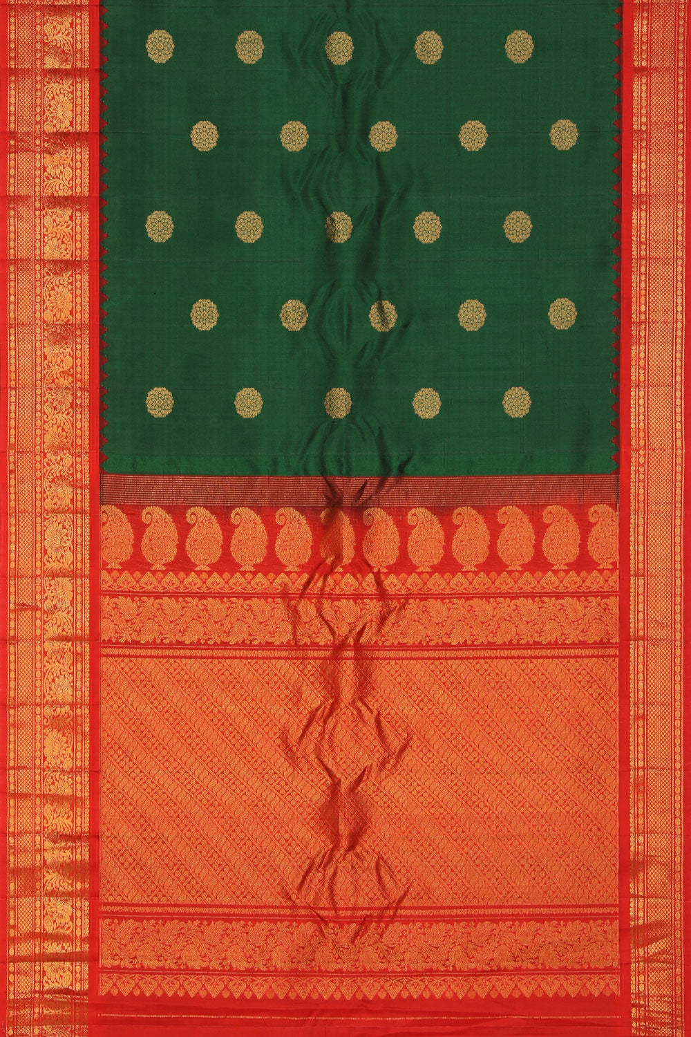 Gadwal Silk Green Saree