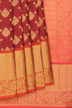 Collection of A Beautiful Maroon Saree in a gallery layout