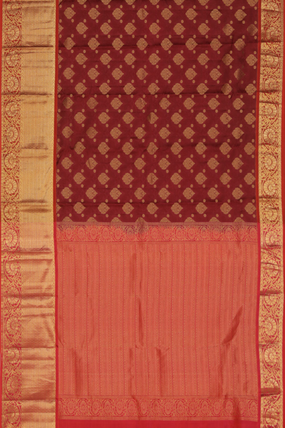 Collection of A Beautiful Maroon Saree in a gallery layout