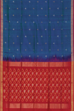 Image of Uppada Silk Blue Saree