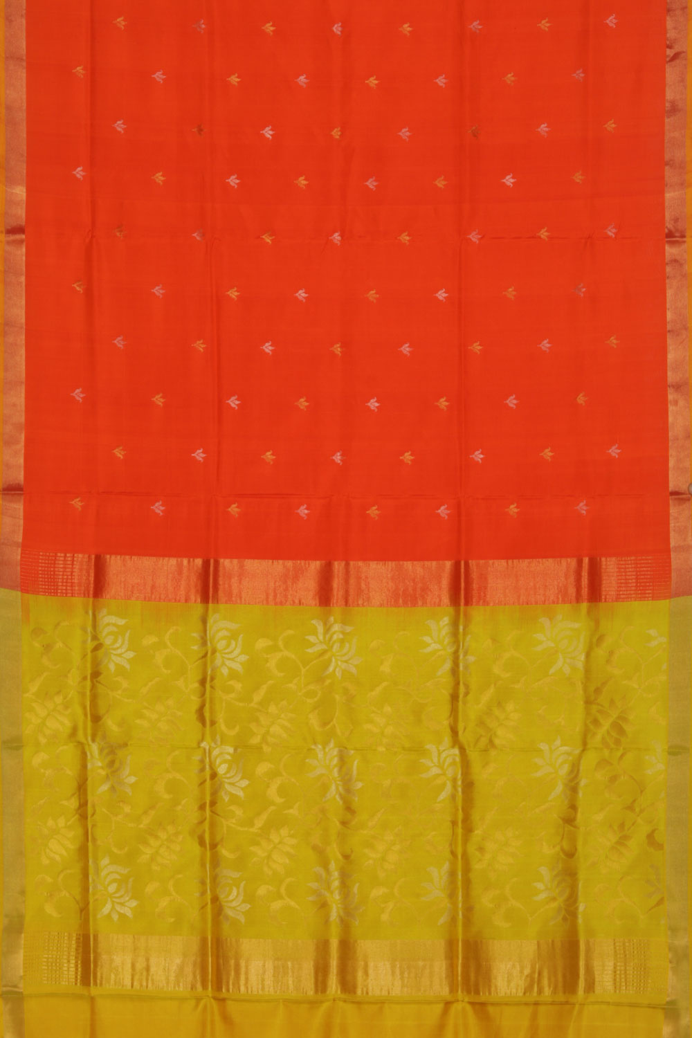 Uppada Silk Coral Orange Saree