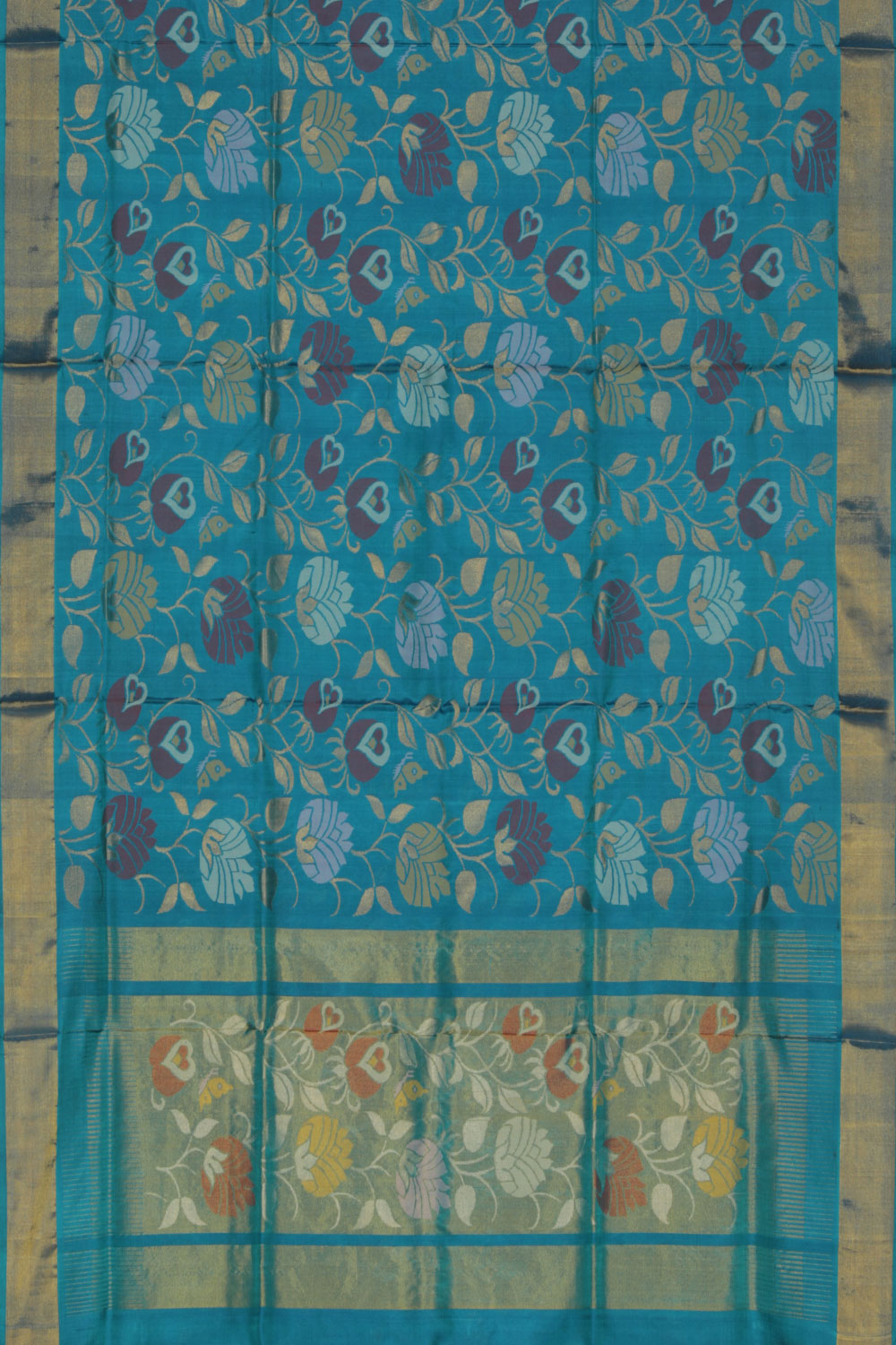 Image of Uppada Silk Blue Saree