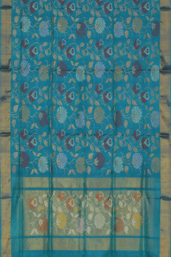 Image of Uppada Silk Blue Saree