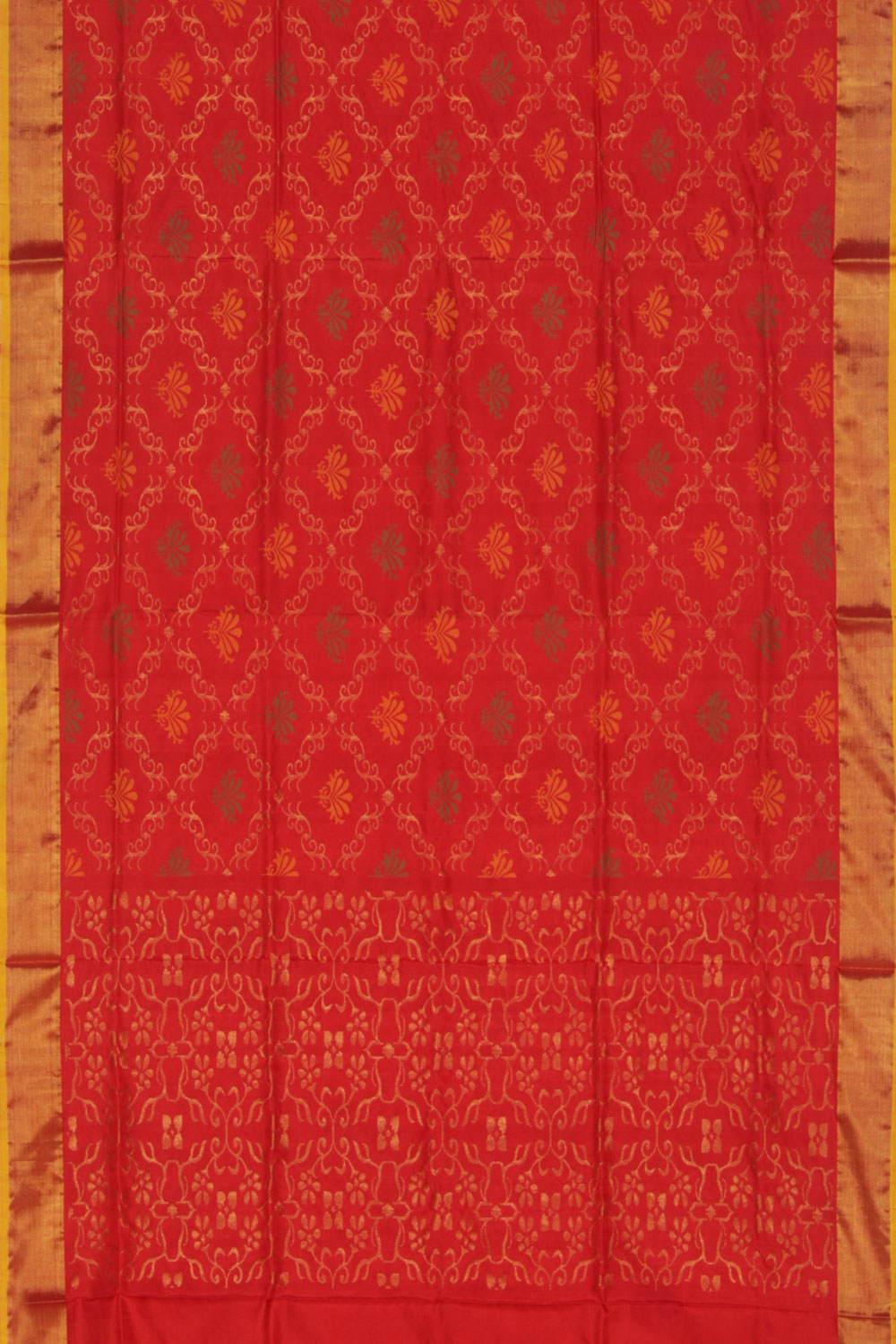 Image of Uppada Silk Red Saree