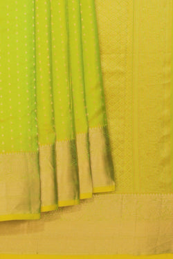 Collection of A Beautiful Spring Green Saree in a gallery layout