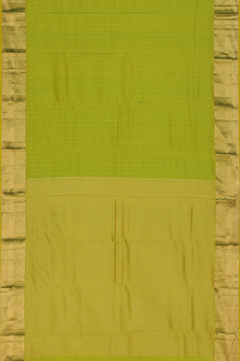 Collection of A Beautiful Spring Green Saree in a gallery layout