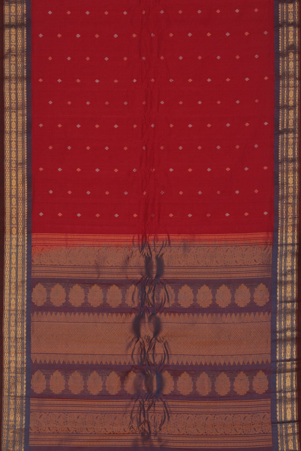 Collection of Gadwal Red Saree in a gallery layout