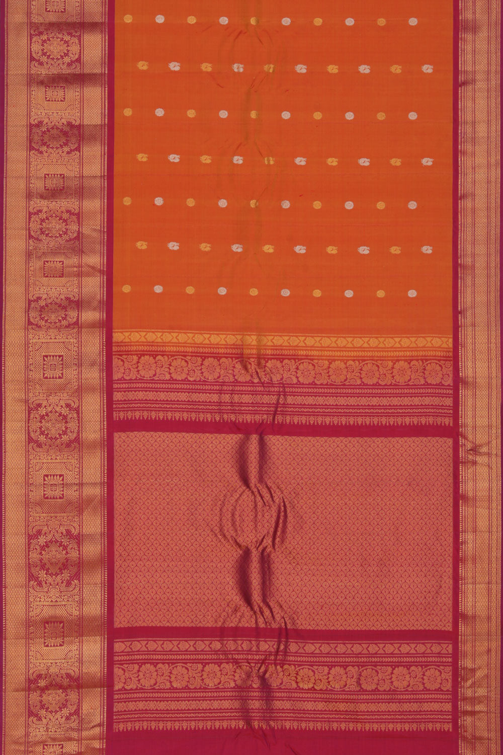 Gadwal Orange Saree