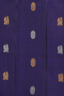 Image of Gadwal Indigo Blue Saree