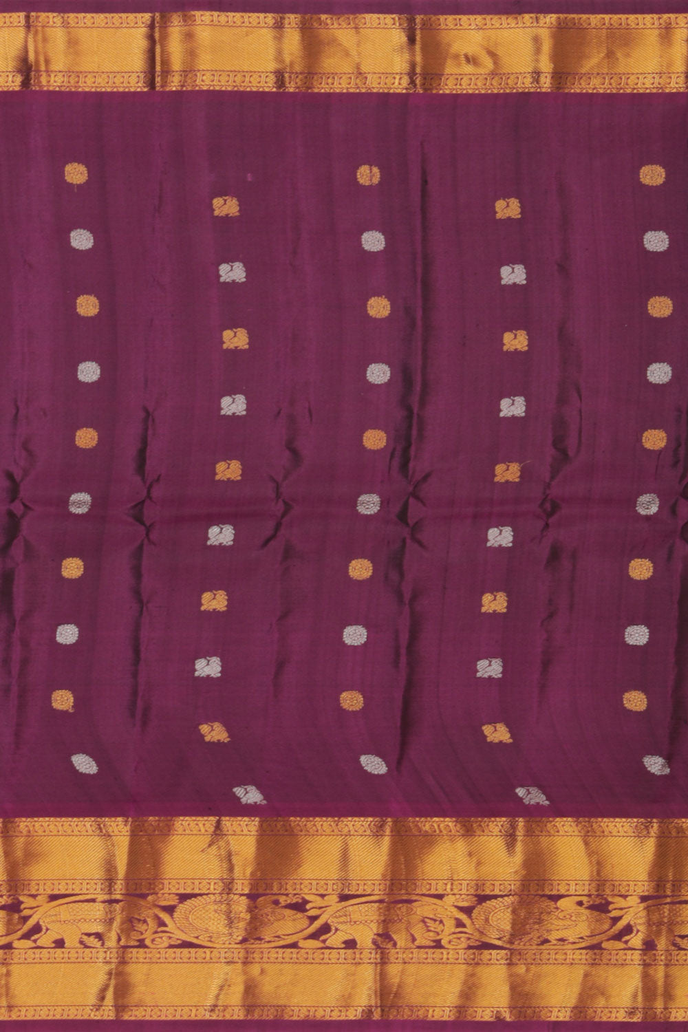 Gadwal Indigo Blue Saree