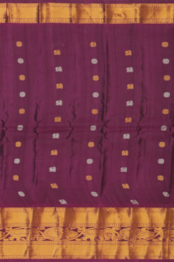 Image of Gadwal Indigo Blue Saree