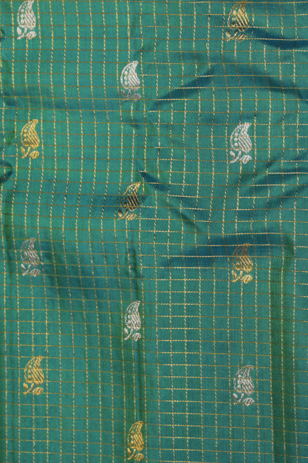 Gadwal Sea Green Saree