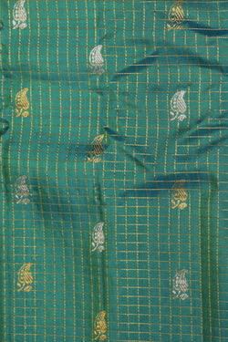 Image of Gadwal Sea Green Saree