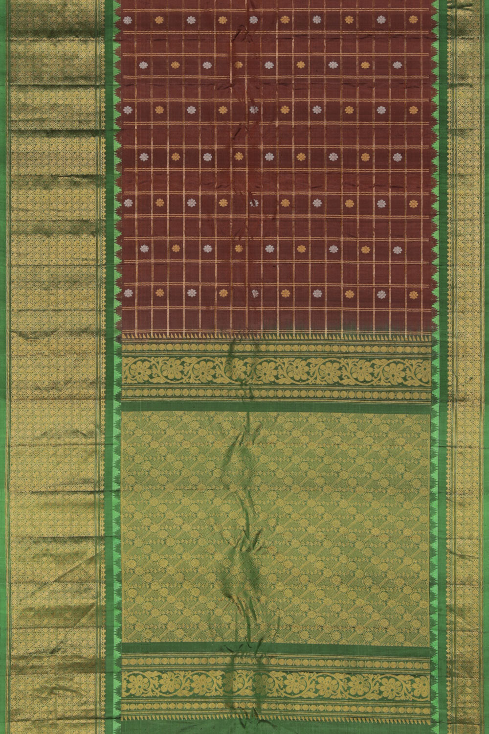 Gadwal Brown Saree