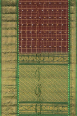 Image of Gadwal Brown Saree