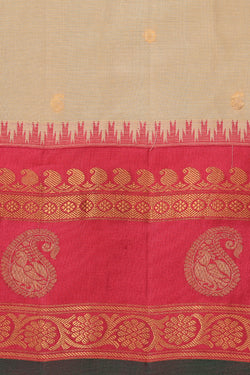 Image of Gadwal Silk Classy Beige Saree