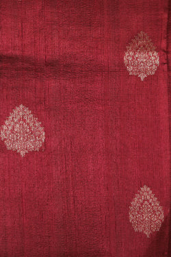 Collection of Banarasi Dupion Silk Maroon Saree in a gallery layout