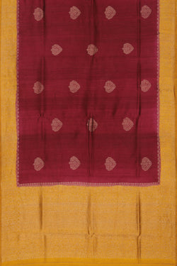 Collection of Banarasi Dupion Silk Maroon Saree in a gallery layout