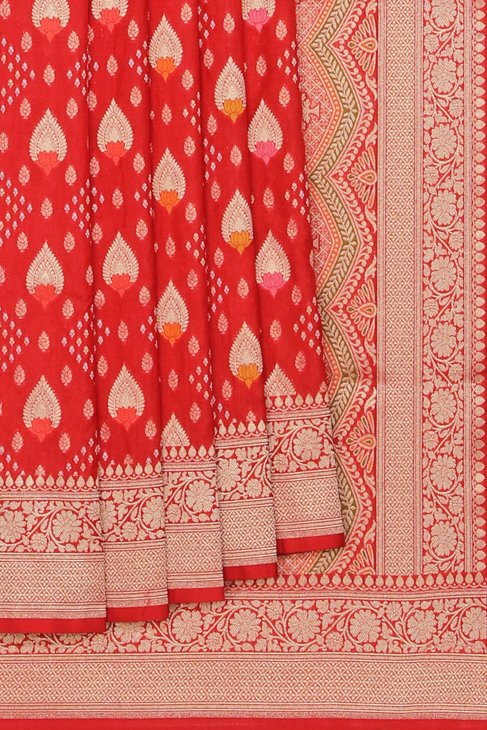 Collection of Banarasi Silk Red Saree in a gallery layout