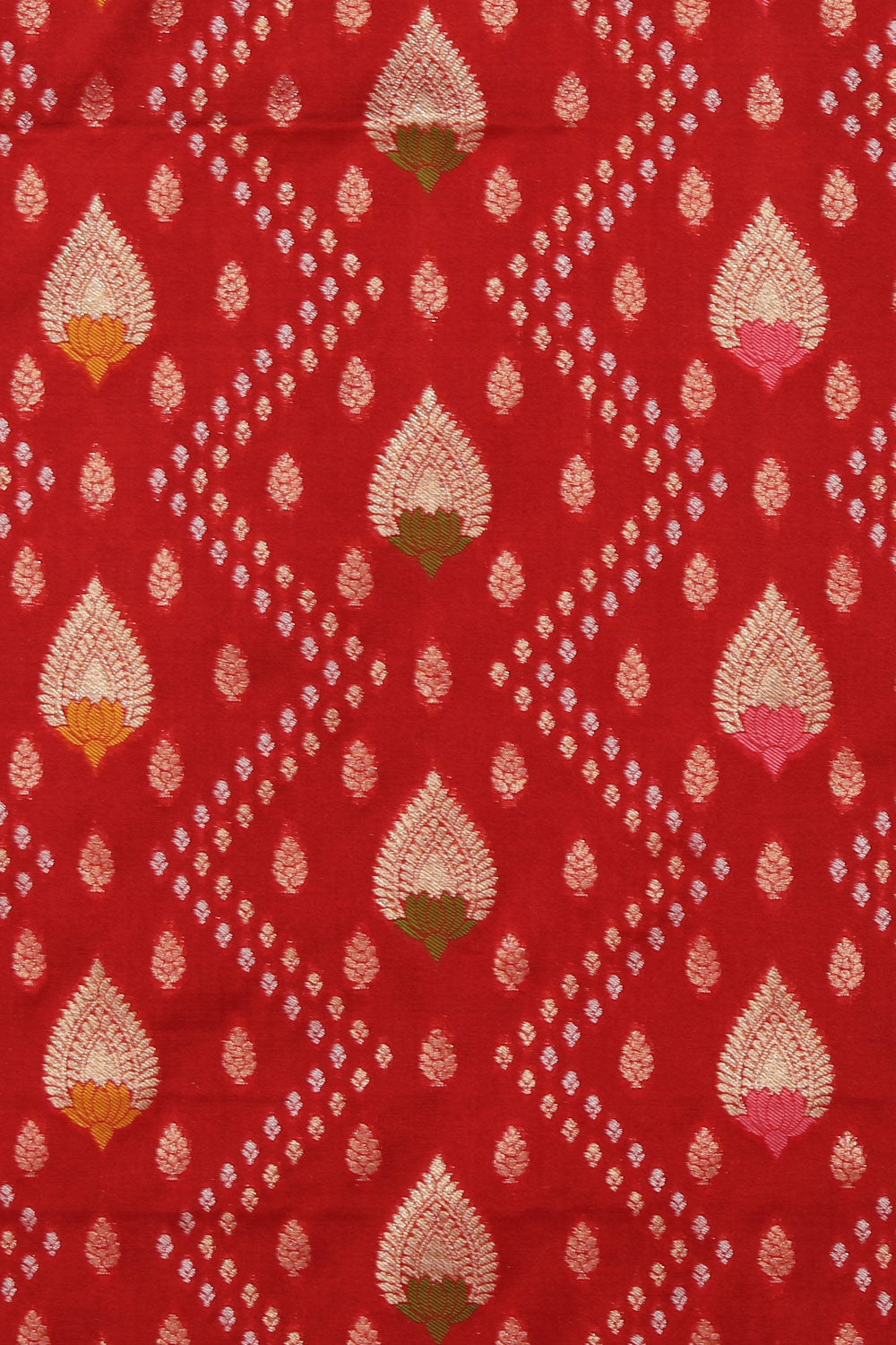 Image of Banarasi Silk Red Saree