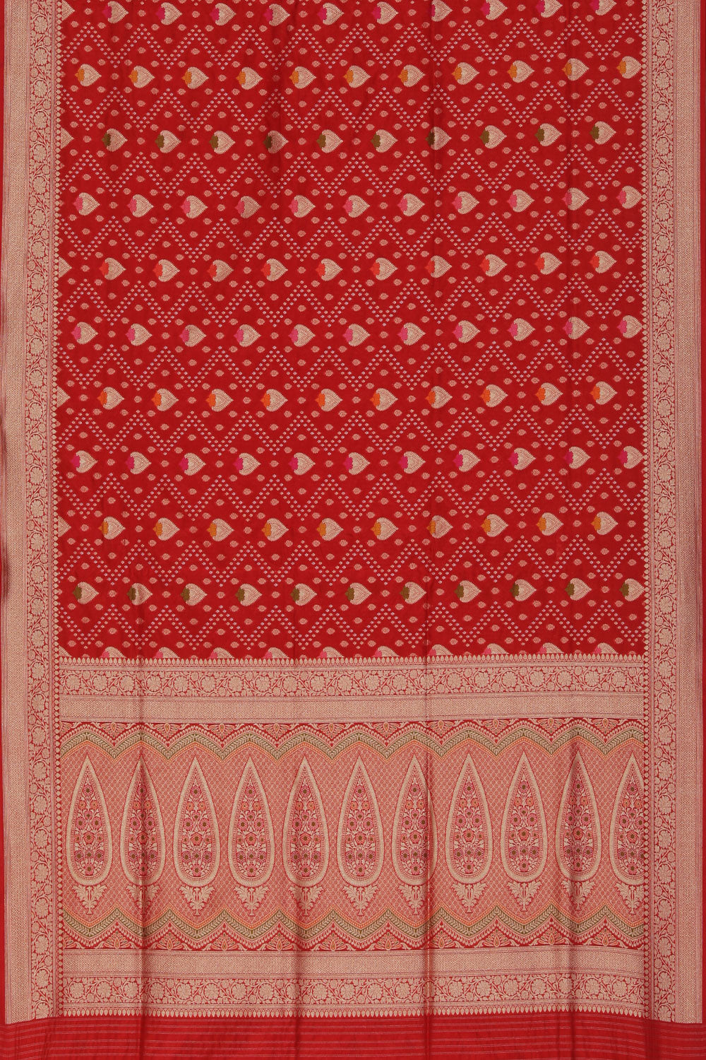 Collection of Banarasi Silk Red Saree in a gallery layout