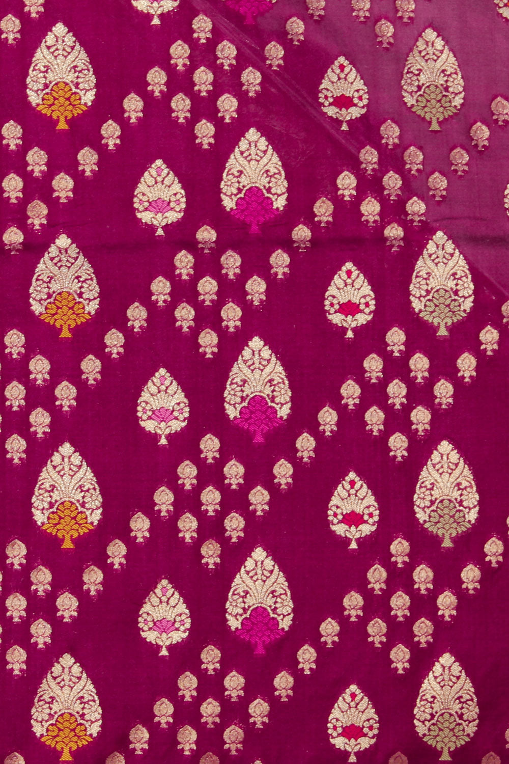 Image of Banarasi Silk Plum-Pink Saree