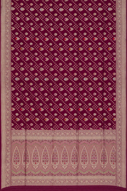 Collection of Banarasi Silk Plum-Pink Saree in a gallery layout