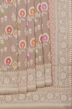 Collection of Banarasi Silk Grey Saree in a gallery layout