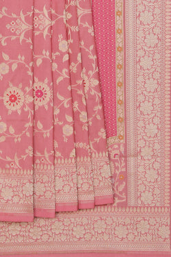 Collection of Banarasi Silk Onion-Pink Saree in a gallery layout