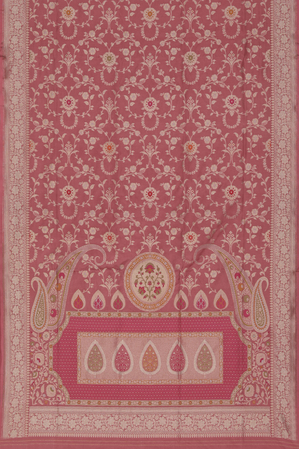 Image of Banarasi Silk Onion-Pink Saree