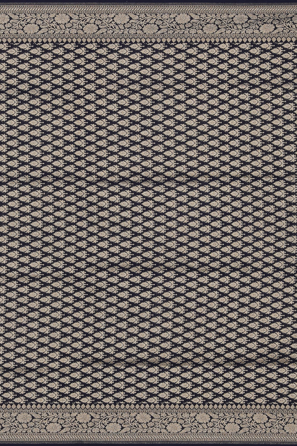 Image of Banarasi Silk Navy Blue Saree