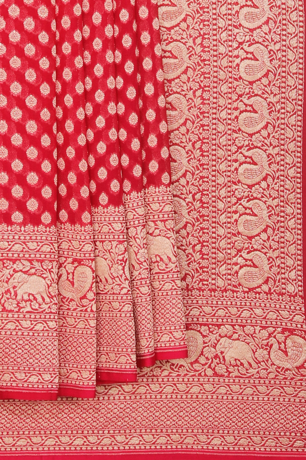 Collection of Banarasi Georgette Pink Saree in a gallery layout