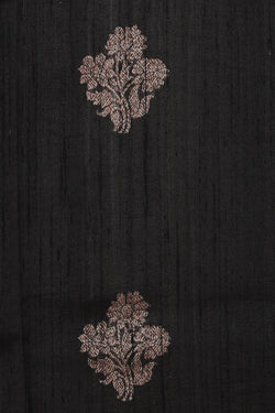 Collection of Banarasi Dupion Silk Black Saree in a gallery layout