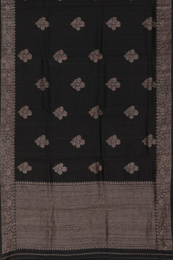 Collection of Banarasi Dupion Silk Black Saree in a gallery layout