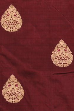 Collection of Banarasi Silk Maroon Saree in a gallery layout