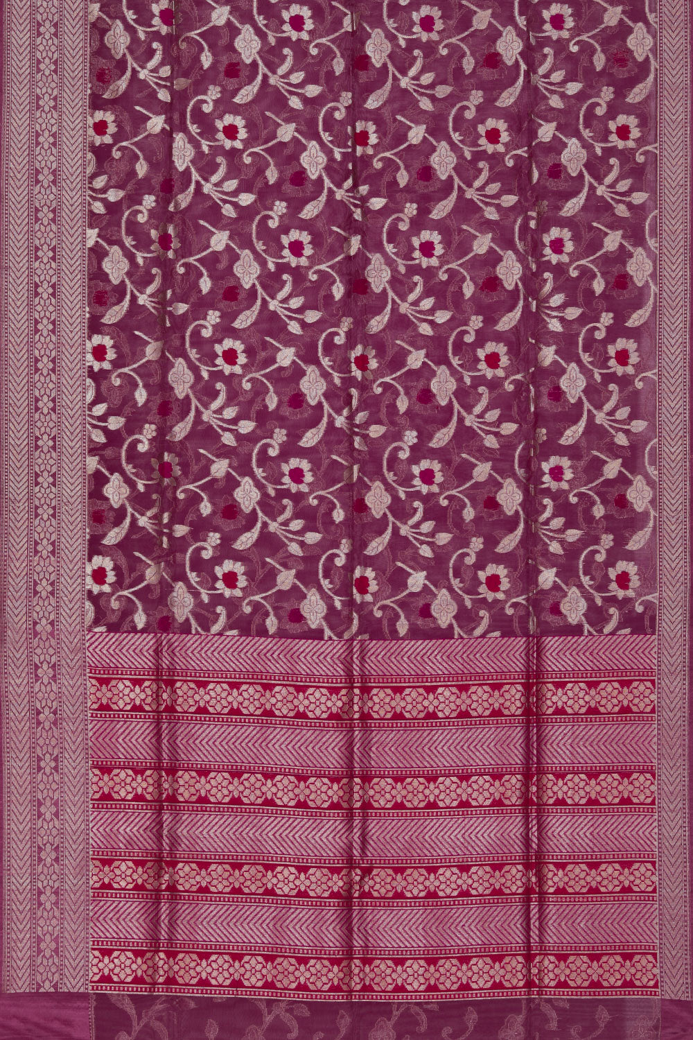 Banarasi Kora Violet Saree