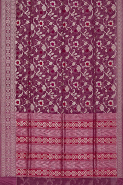 Image of Banarasi Kora Violet Saree