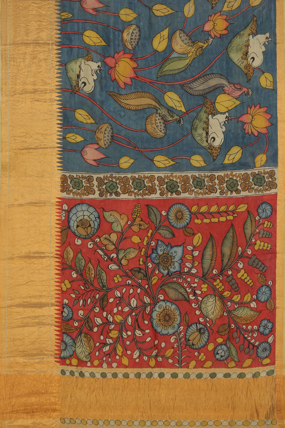 Collection of Pichwai Painting Saree in a gallery layout