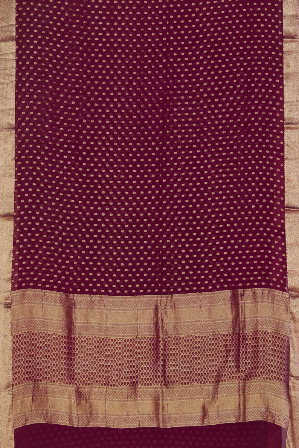 Georgette Plum Pink Saree