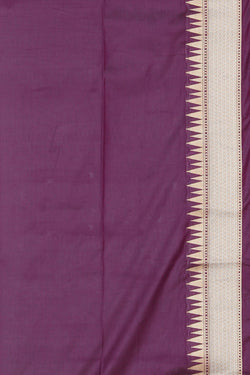 Collection of Banarasi Silk Violet Saree in a gallery layout