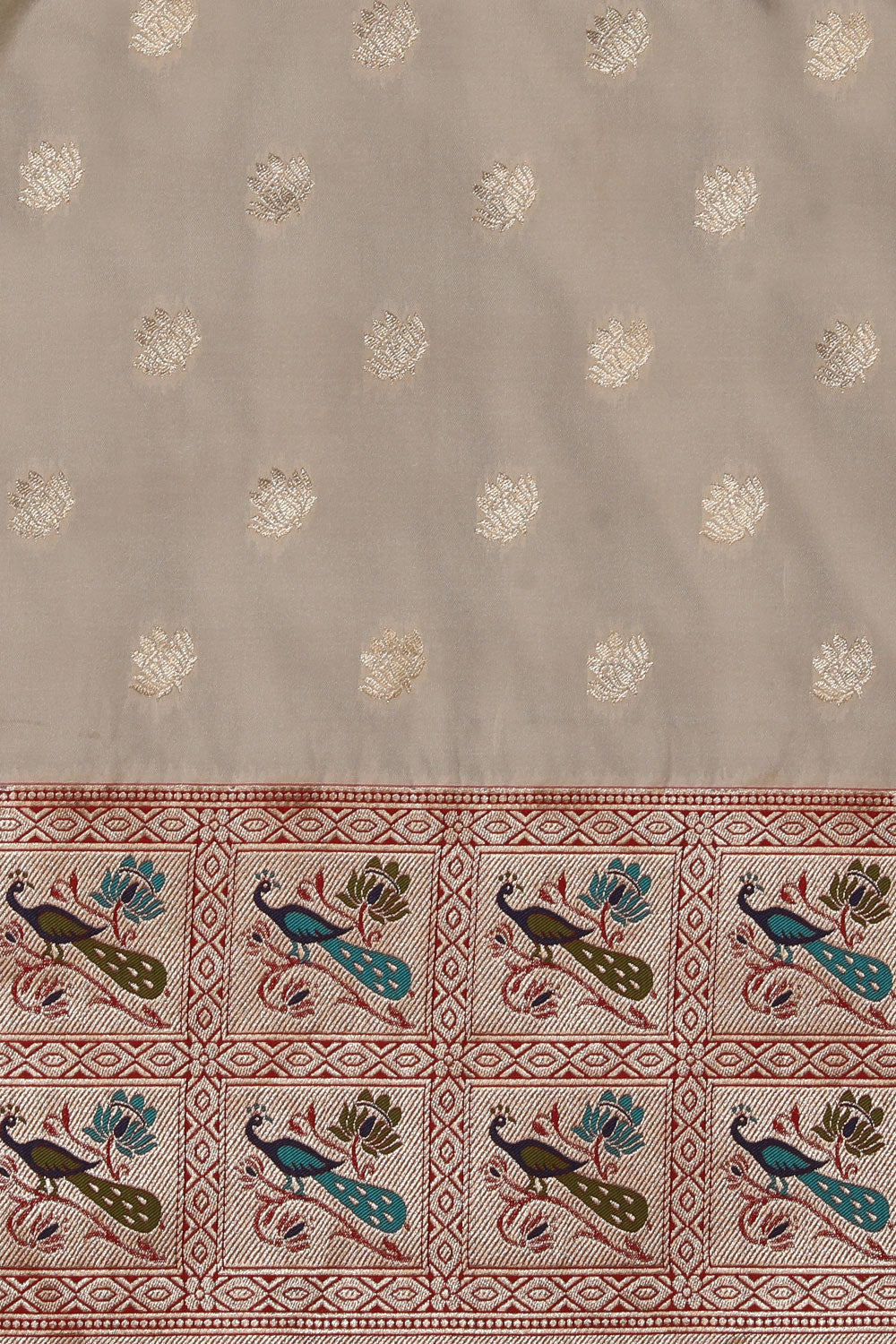 Collection of Banarasi Silk Ivory Cream Saree in a gallery layout