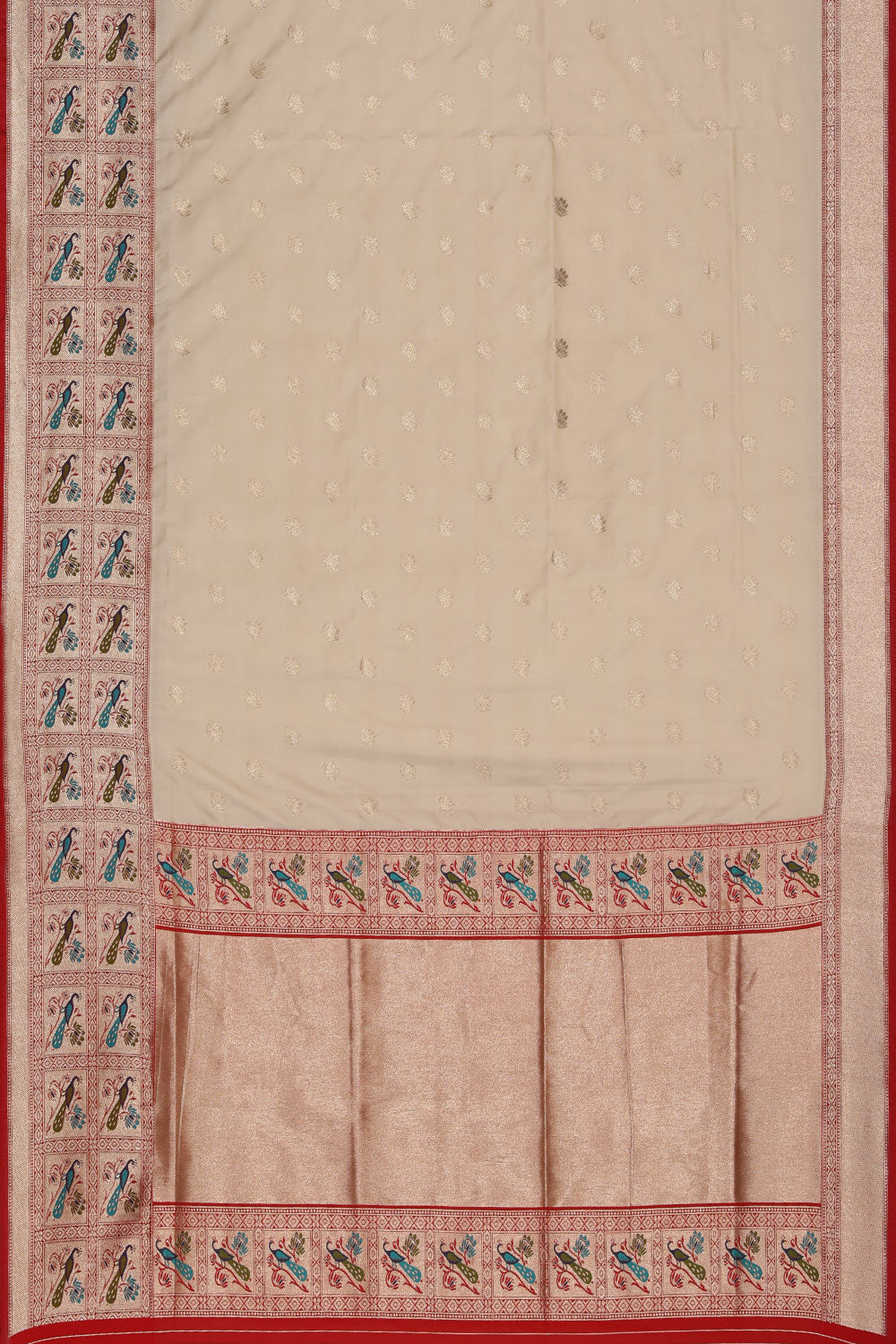 Image of Banarasi Silk Ivory Cream Saree