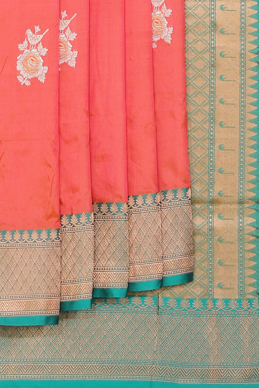 Collection of Banarasi Silk Fuchsia-Pink Saree in a gallery layout